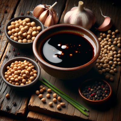 Image of Soy Dipping Sauce for Pot Stickers or Egg Rolls