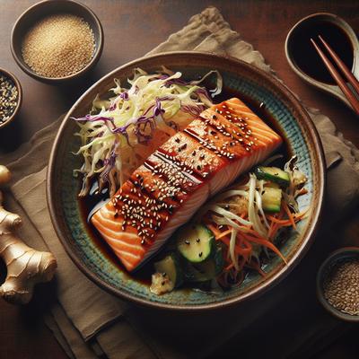 Image of Soy Ginger Salmon with Napa Sesame Slaw