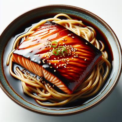 Image of Soy Glazed Salmon with Noodles