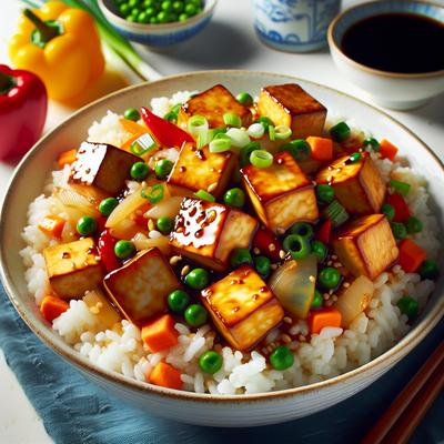 Image of Soy Mirin Glazed Tofu Fried Rice