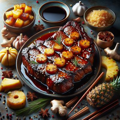Image of Soy Pineapple Glazed Rib Eyes