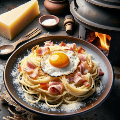 Image of Spaghetti Alla Carbonara Charcoal Maker's Spaghetti