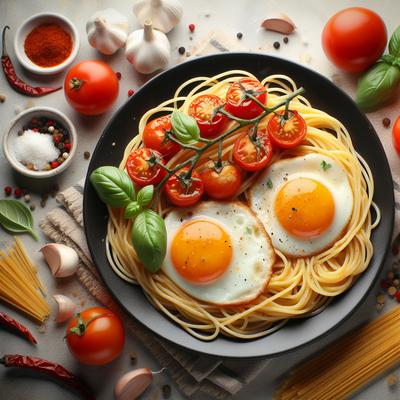 Image of Spaghetti and Fried Eggs