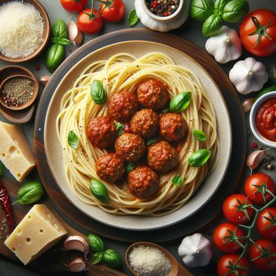 Image of Spaghetti and Italian Meatballs