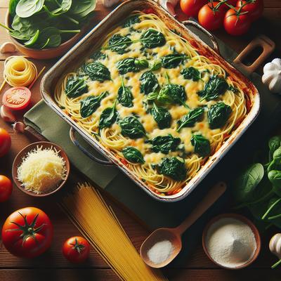 Image of Spaghetti and Spinach Casserole