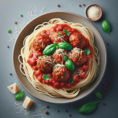 Image of Spaghetti and Turkey Meatballs