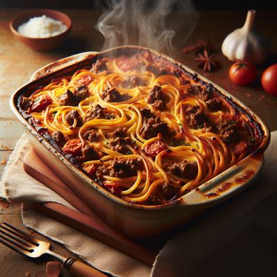 Image of Spaghetti Beef Casserole Bake