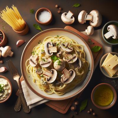 Image of Spaghetti Mushroom Alfredo