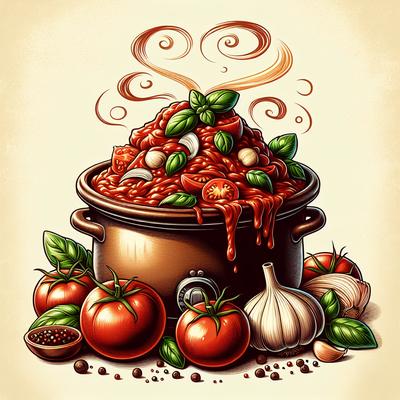 Image of Spaghetti Sauce in the Crock Pot