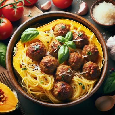 Image of Spaghetti Squash and Meatballs
