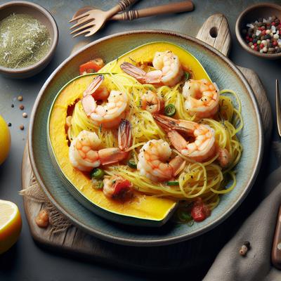 Image of Spaghetti Squash Sauteed with Shrimp