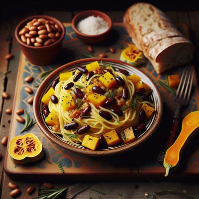 Image of Spaghetti Squash with Balsamic Beans