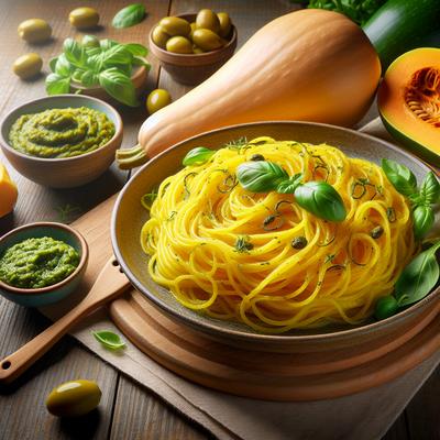 Image of Spaghetti Squash with Pesto Olive Sauce for One