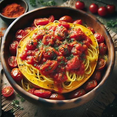 Image of Spaghetti Squash with Roasted Roma Tomato Sauce
