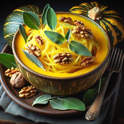 Image of Spaghetti Squash with Sage and Walnuts