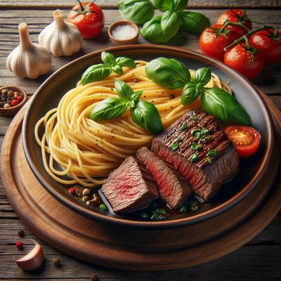 Image of Spaghetti W Steak Roll Ups
