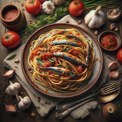 Image of Spaghetti with Anchovy Sauce