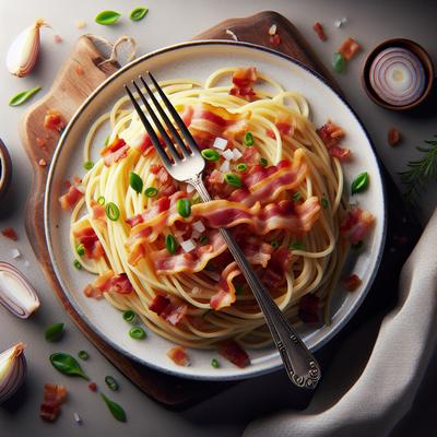 Image of Spaghetti with Bacon and Onion