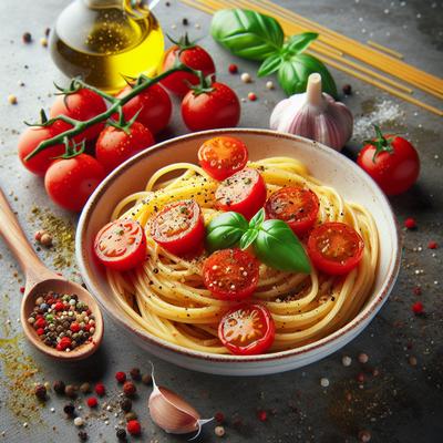 Image of Spaghetti with Cherry Tomatoes for 1