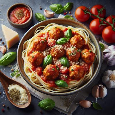 Image of Spaghetti with Chicken Meatballs