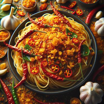 Image of Spaghetti with Chilli and Garlic Crumbs