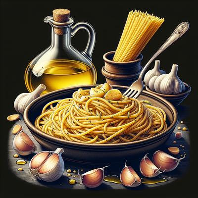 Image of Spaghetti with Garlic and Oil