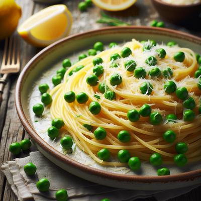 Image of Spaghetti with Lemon Parmesan Peas