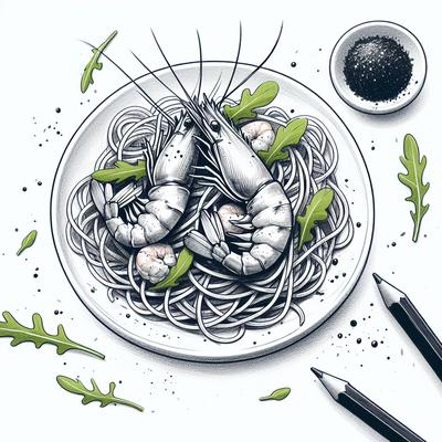 Image of Spaghetti with Prawns and Rocket