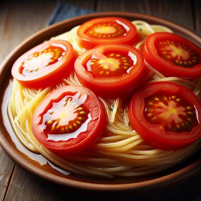 Image of Spaghetti with Raw Tomatoes