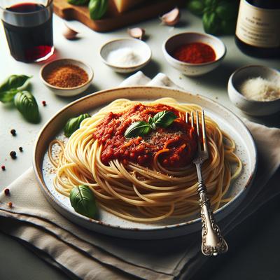 Image of Spaghetti with Red Wine Sauce