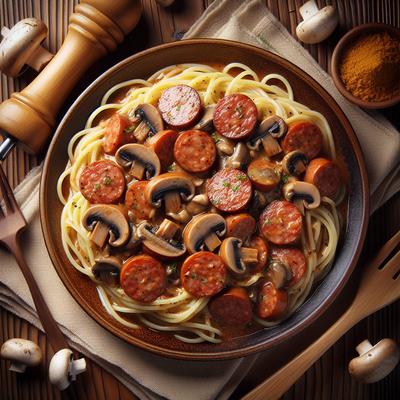 Image of Spaghetti with Sausage Mushroom Sauce