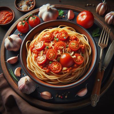 Image of Spaghetti with Tomato Garlic Sauce