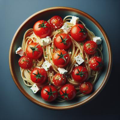 Image of Spaghetti with Tomatoes and Feta