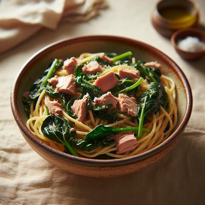 Image of Spaghetti with Tuna and Swiss Chard