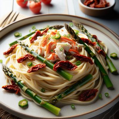 Image of Spaghettini W Crab Asparagus Sun Dried Tomatoes