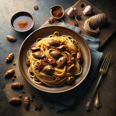 Image of Spaghettini with Chicken Livers