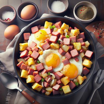 Image of Spam and Egg Breakfast Hash