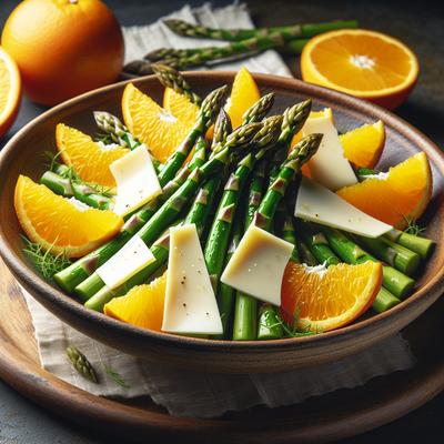 Image of Spanish Asparagus Salad with Orange and Manchego Cheese