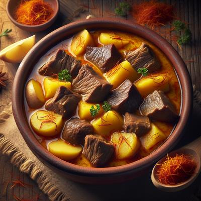 Image of Spanish Beef and Potato Stew W Saffron from La Mancha Tonjunto