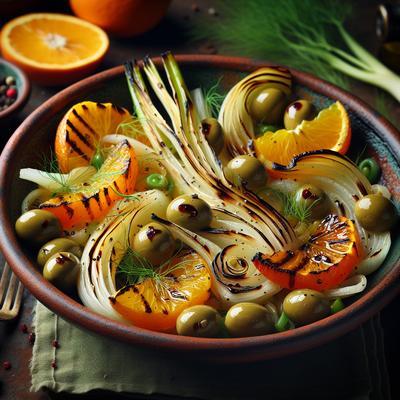 Image of Spanish Charred Fennel Orange and Olive Salad