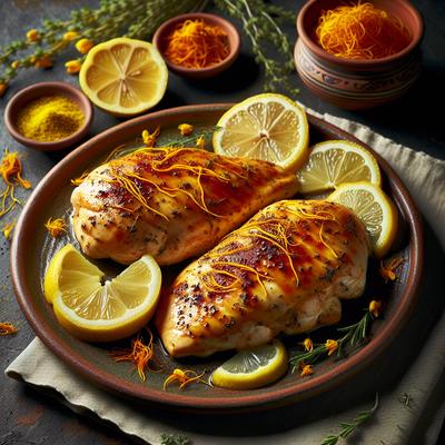 Image of Spanish Chicken Breasts with Lemon and Saffron