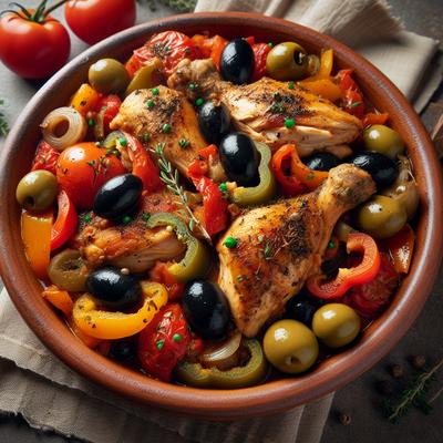 Image of Spanish Chicken with Vegetables and Olives Pollo a La Chilindr