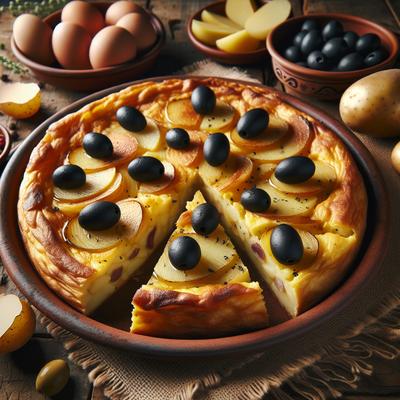 Image of Spanish Frittata with Potatoes and Olives