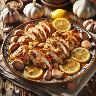 Image of Spanish Garlic Lemon Chicken Pollo Con Ajo Y Limon