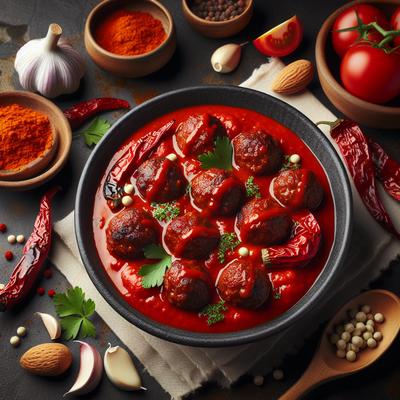 Image of Spanish Meatballs with Romesco Sauce
