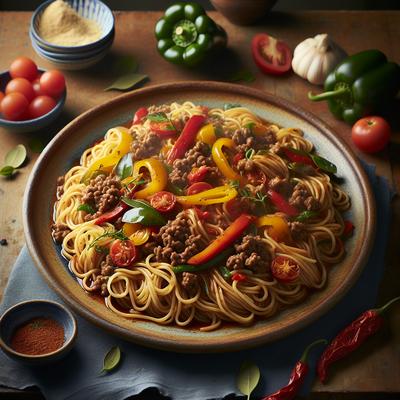 Image of Spanish Noodles and Ground Beef