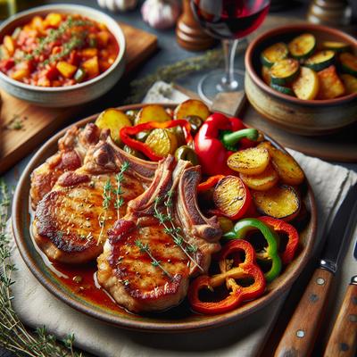 Image of Spanish Pork Chops Complete Meal