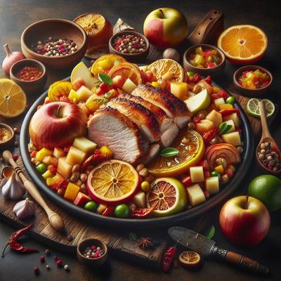 Image of Spanish Pork with Apple Citrus Salsa