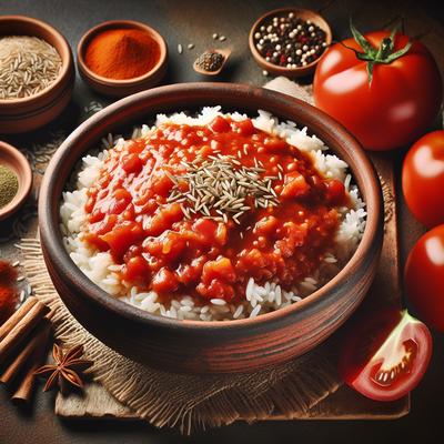 Image of Spanish Rice Using Tomato Sauce