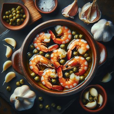 Image of Spanish Style Garlic Shrimp with Capers